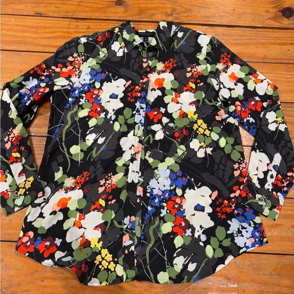 BANANA REPUBLIC MP DILLON SHIRT BLOUSE FLORAL
